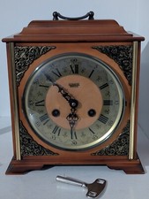 Vintage Schwebe Anker Chiming Table Mantle Clock Hermle 150-010 Movement Working