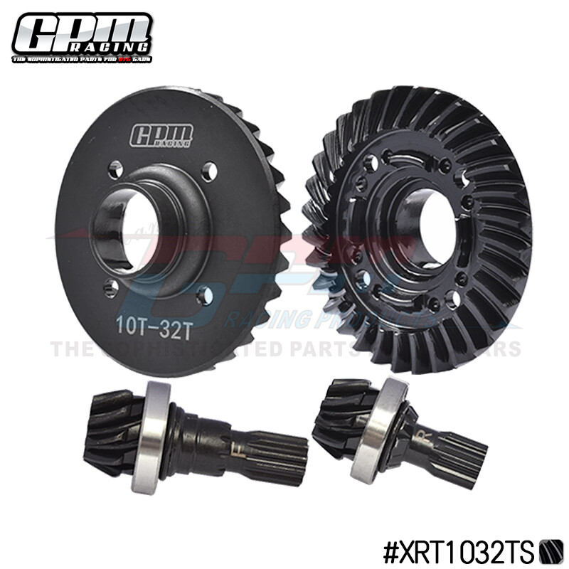 GPM Carbon alloy steel front + rear Diff gear 32/10T for Traxxas