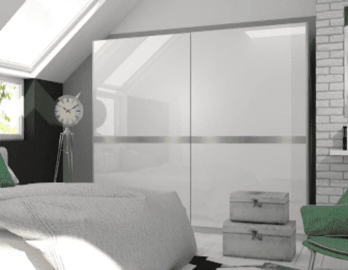 Large white 2024 gloss wardrobe