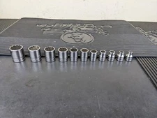 #be224 Snap-on Tools USA 11pc 3/8" Drive SAE 12pt Shallow Socket Set 211FY