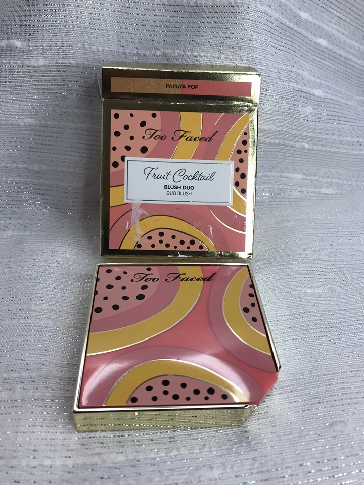 Too Faced Fruit Cocktail Blush Duo PAPAYA POP FULL SIZE NIB - Image 3 of 4