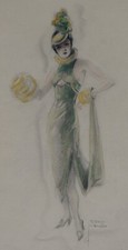 Gret Kalous, Art Deco, Fashion, Watercolour, Circa 1920, Vienna, 5