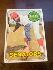 1969 Topps baseball high number #623 Hank Allen Washington Seantors 2nd base OF