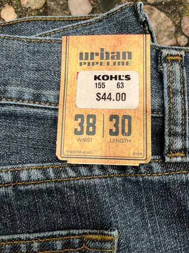 Urban Pipeline Jeans Classic Straight Blue Size 38 X 30 Adult Men's NEW - Picture 4 of 6