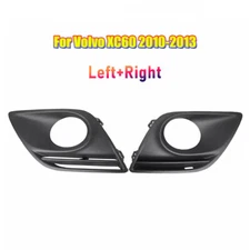For Volvo XC60 10-13 2Pcs Front Bumper Fog Light Lamp Cover Bezel Frame Trim