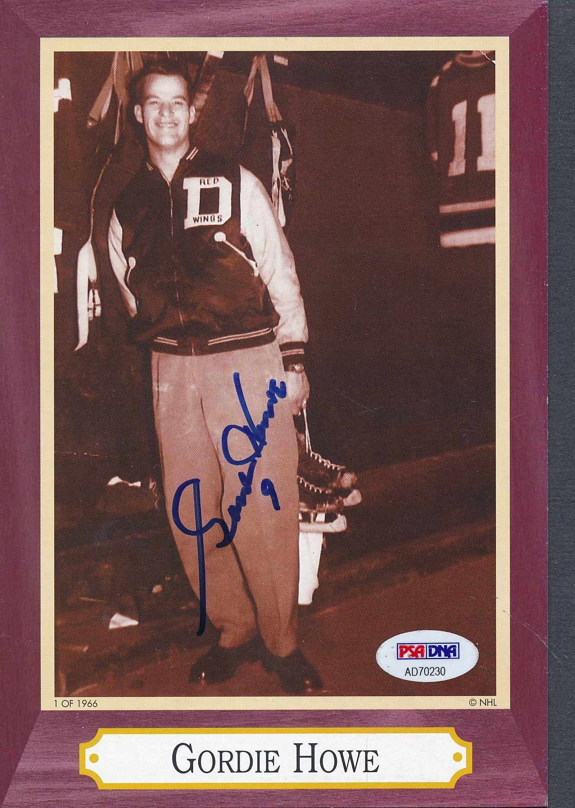 Gordie Howe Autographed Signed 5x8 Postcard Autograph Auto PSA/DNA AD70230 