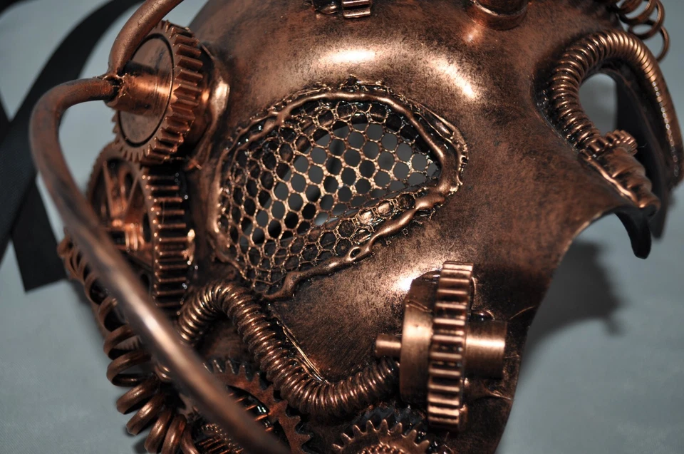 Steampunk Maske Phantom der Oper Requisiten Cosplay Gothic Punk Party Endzeit - Bild 2 von 3