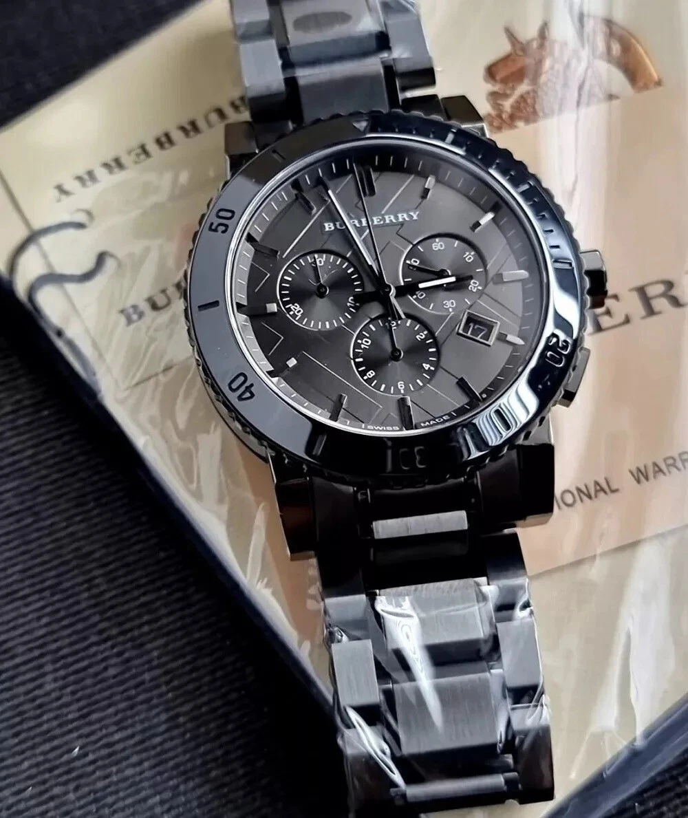 OROLOGIO UOMO BURBERRY BU9381 ACCIAIO INOX CINTURINO GRIGIO CON QUADRANTE GRIGIO CASSA GRIGIA