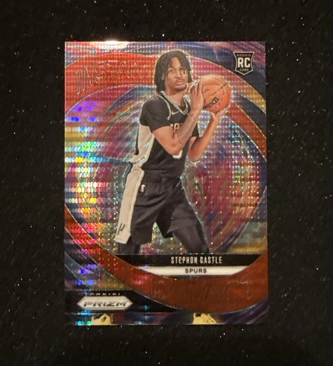 2024-25 Prizm Instant Impact Stephon Castle #4 Red Pulsar Prizm #/75  RC Rookie