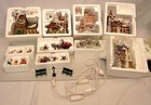 Dept 56 Dickens Village Lot Of 9 Christmas Bldgs Orig Boxes Cords En (Ezs003437)