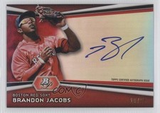 2012 Bowman Platinum Prospects Red Refractor 19/25 Brandon Jacobs Auto 0b0