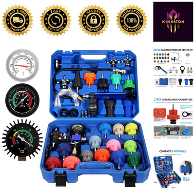 #ad #ad 31PCS High Quality Coolant Pressure Tester amp; Vacuum Refill Kit for All Vehicles $184.99