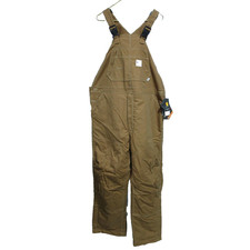 Carhartt Bib Overalls Mens 40x32 FR Quick Duck Quilt-Lined CAT3 102691-211