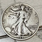1943 Liberty Walking Half Dollar Silver Coin Circulated 50C