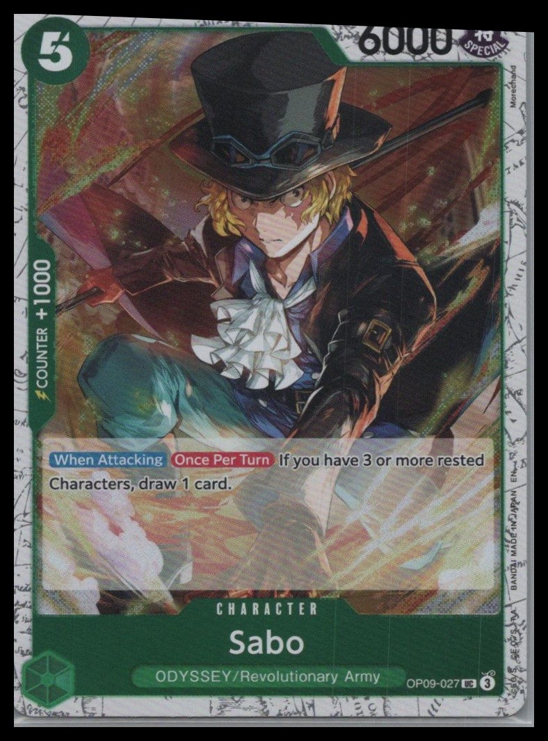 Sabo - (Pirate Foil) UC Premium Booster -The Best- Vol. 2 OP09-027 NM