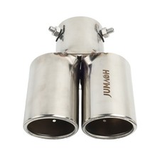 Car Dual Exhaust Pipe Tip Tail Muffler Stainless Steel Chrome Round Accessor Car Dual Exhaust Pipe Tip Tail Muffler Stainless Steel Chrome Round Accessor