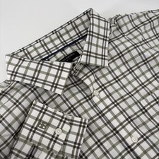 Banana Republic Slim Fit Stripe Button Down Shirt Men's Size XXL Green