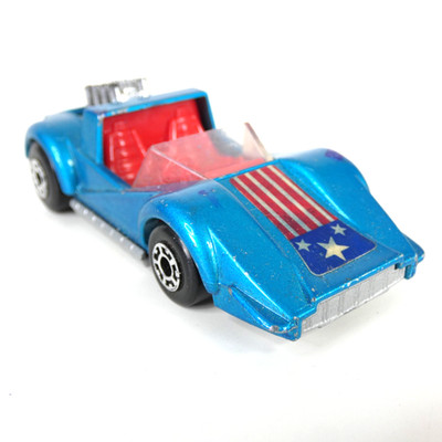 Matchbox Hellraiser 55 Spielzeugauto Superfast Sammlerstück Vintage USA Flagge blau V8