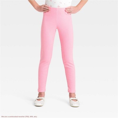 Girls' Ribbed Leggings - Cat & Jack Berry Pink M Slim *SEE DEAL!!!*