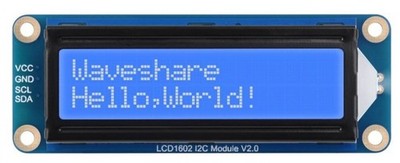 Waveshare LCD1602 I2C Display Modul, 16x2 Zeichen-LCD, AiP31068 Treiber, 3,3-5V