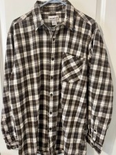 Carhartt Original Fit, Size Large, Men Flannel Long-Sleeve Plaid Shirt