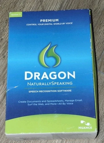 DRAGON NATURALLY SPEAKING PREMIUM VERSION 11 CD & MIC SEALED NEW OPEN BOX 