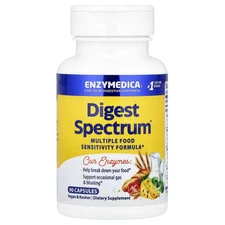 Enzymedica Digest Spectrum 90 Capsules Casein-Free, Dairy-Free, Egg-Free,