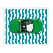92-98 Honda Crx Delsol Blanket Promo Item Del Sol 50 X 60 Samba Green