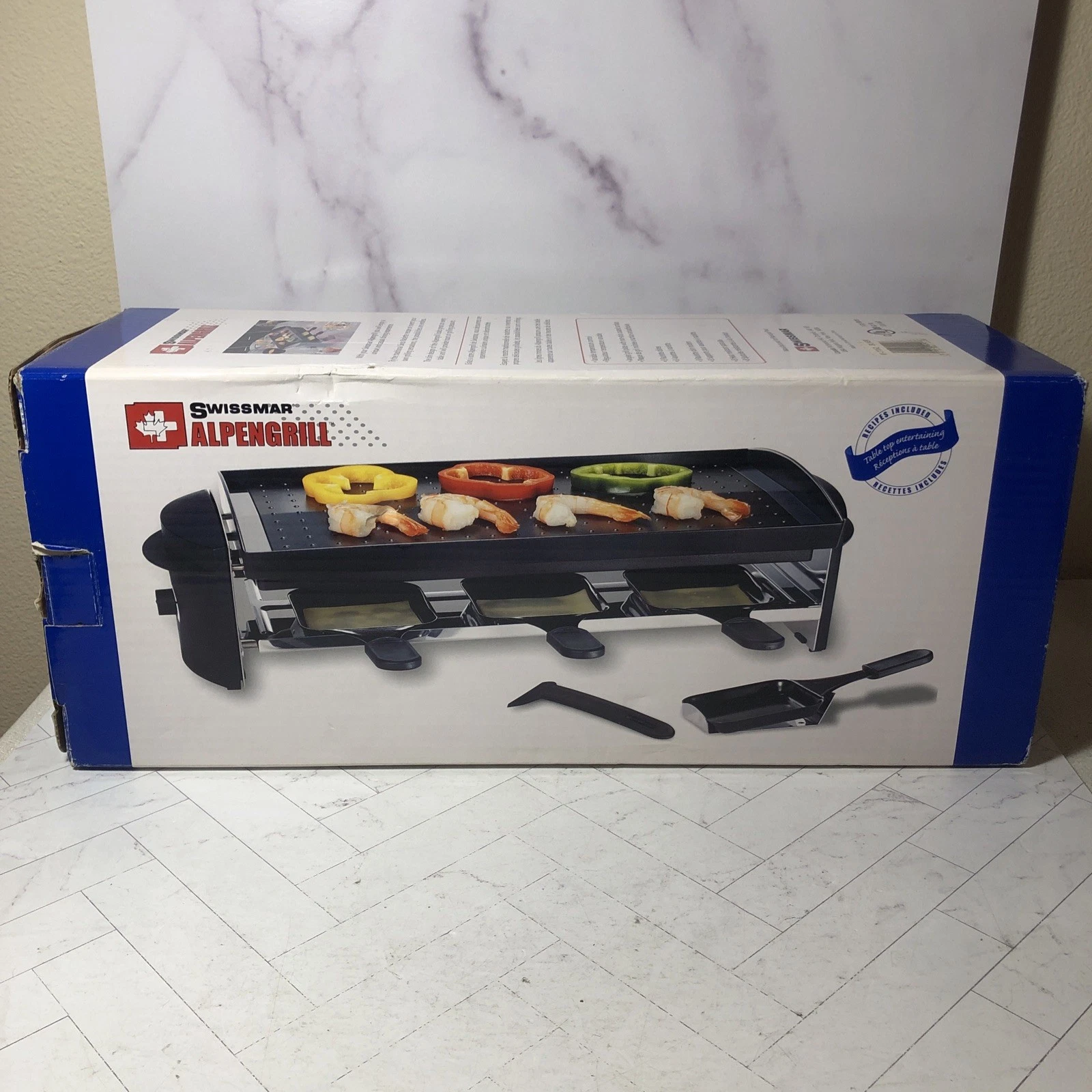 Swissmar ALPENGRILL Electric Grill Swiss Raclette For 8 People KF-77062 Silver