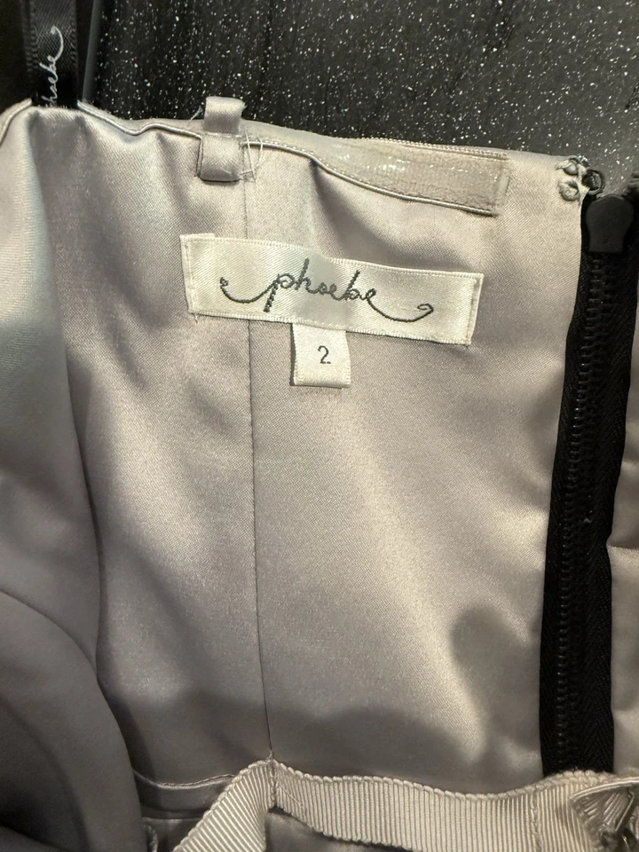 Phoebe Strapless Dress With Flower Designs Size 2. Hardly Worn - Image 4 of 4