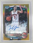 Milos Uzan 2025 Bowman #CPA-MU Gold Refractor Chrome Auto 1st RC 40/50