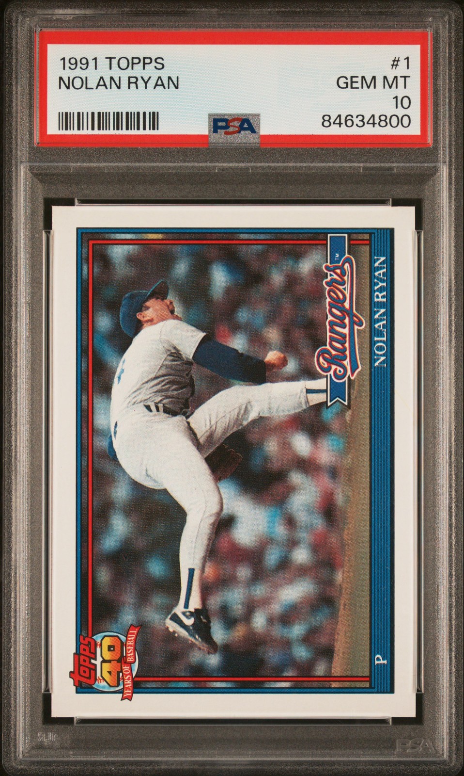 1991 TOPPS #1 NOLAN RYAN PSA 10