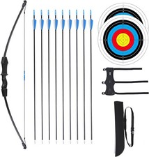 Procener 45  Bow and Arrow Set for Kids  Archery Beginner Gift - BLACK