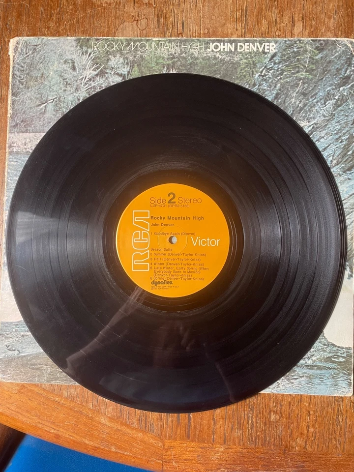 John Denver Rocky Mountain High LP Vinyl 1972 LSP 4731 Unipak VG - Image 4 of 4