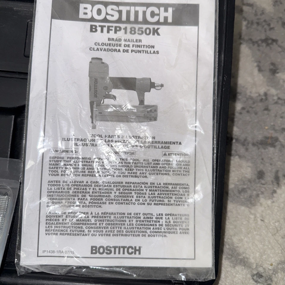 Bostitch 2-in 18 Gauge Pneumatic Straight Brad Nailer (BTFP1850K) Case No Extras - Image 3 of 4