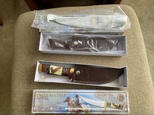 Chipaway Classics Eagle Feather Bowie Knife 12 In, Two Each!