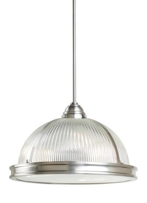 Generation Lighting Pratt Street Prismatic 3-Light Pendant in Brushed
