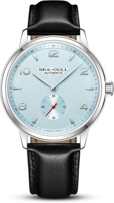 SEA-GULL HERREN AUTOMATIK MECHANISCHE UHR - SEKUNDEN HILFSZIFFERBLATT, LEDERARMBAND