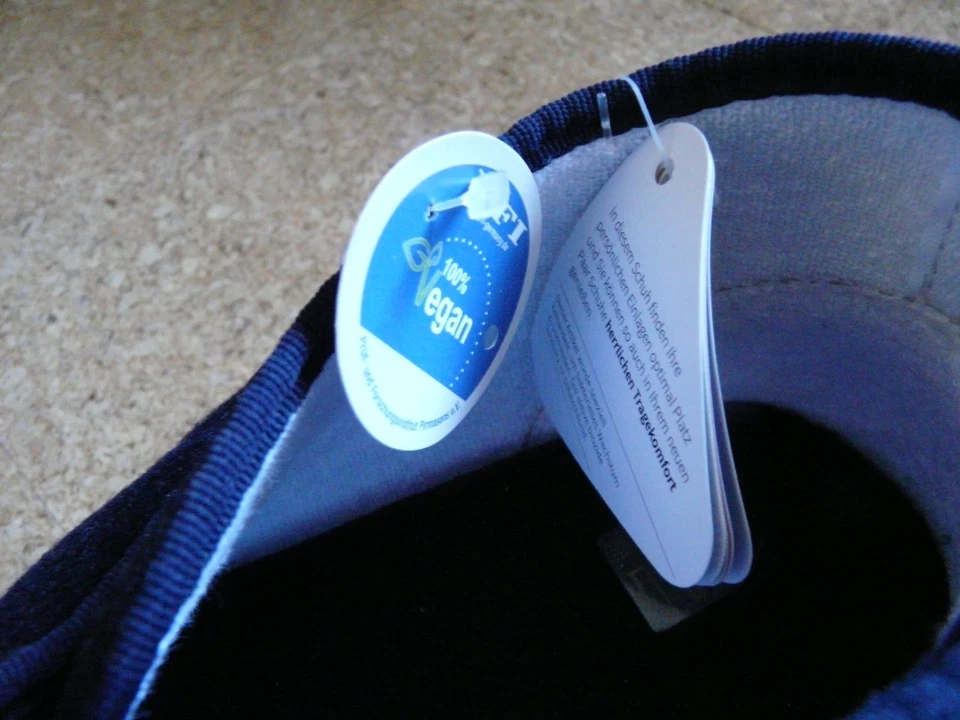 NEU VERBANDSCHUHE Hausschuhe Klettverschluss weich Gr 43 Varomed blau Vegan - Bild 3 von 4