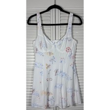 LA Hearts PacSun White Tropical Butterfly Print Mini Dress Small