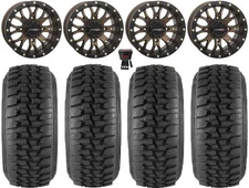 System 3 ST-3 15" Wheels Bronze 33" Desert Series Tires Textron Wildcat XX