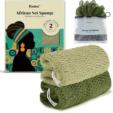 African Net Sponge Authentic, Shower Loofah Exfoliating Bath Sponge, Body Scrubb