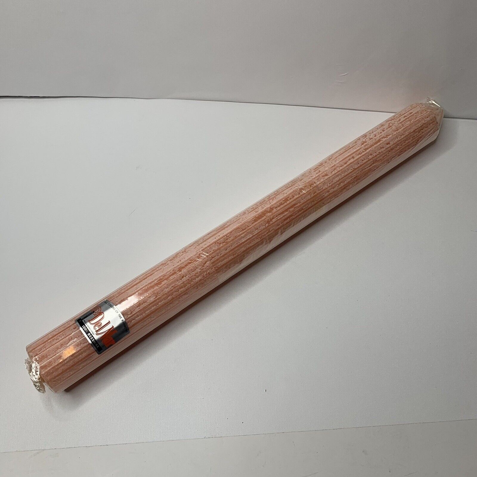 Vintage Del Mar Pink 100% Beeswax Candle GIANT 20 Inches Tal