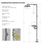 Industrial ABS Coating Combination Shower Station Emergency Eye Wash 0-108L/min — photo 3