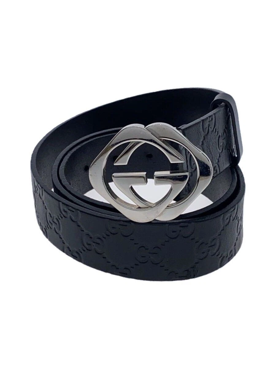 Ceinture GUCCI cuir noir motif total homme 182320 525040 100 40 Occasion
