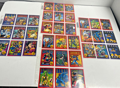 MARVEL 1993 SKYBOX X-MEN CARDS XAVIER'S FILES Lot Of 37 Cards Series 2 Excellent