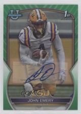 2022 Bowman U Chrome Prospect Green Refractor 19/99 John Emery Jr #67 Auto 0e9i