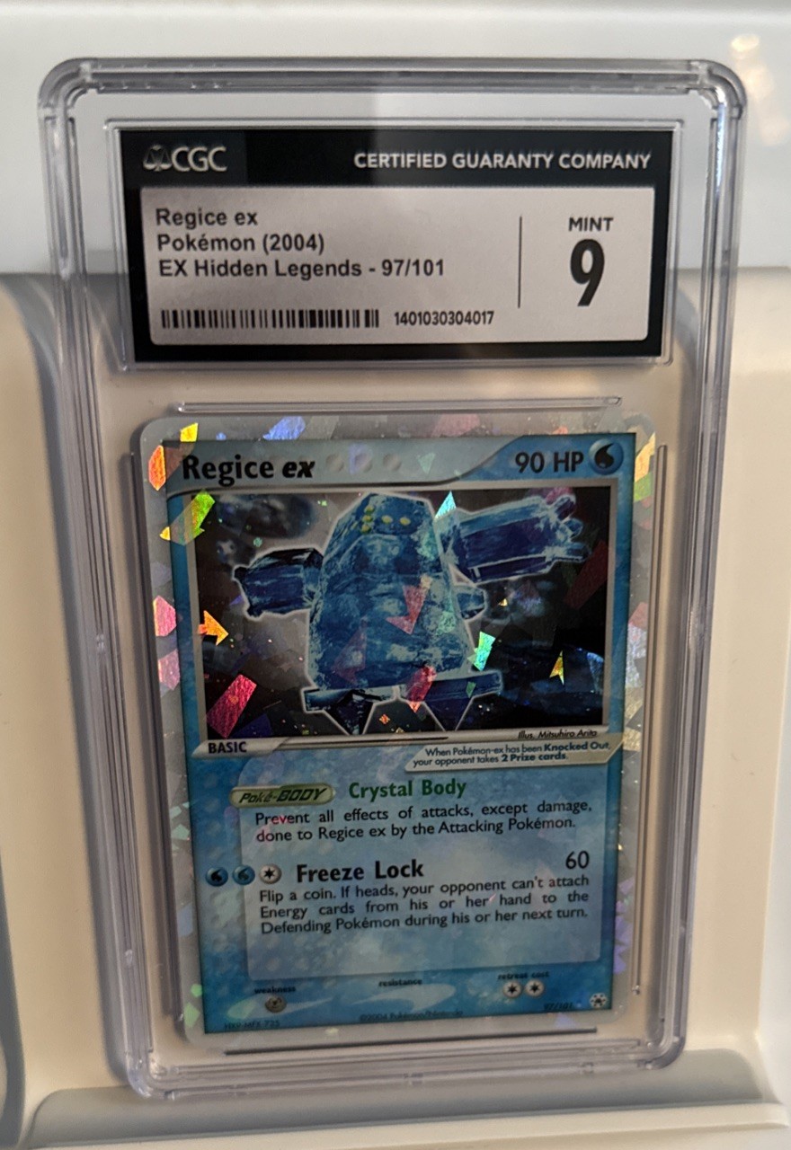 Pokemon - CGC 9 - Regice ex 97 - 2004 EX Hidden Legends Mixed Holo Shattered Ice