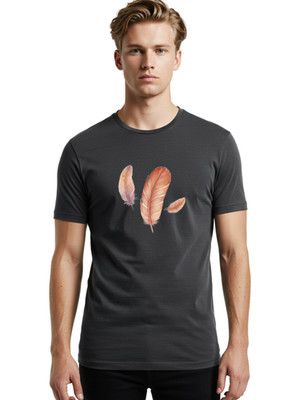 Feathers-2 Mens Graphic Tee, 100% Cotton, Casual Summer Wear