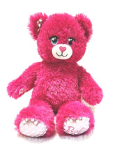 Build A Bear Barbie Teddy Bear Pink Sparkle Stuffed Animal Toy 16" BAB 2018